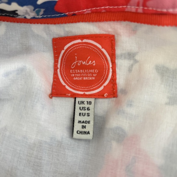 Joules Floral Shift Dress Womens 6 Multicolor Sleeveless Sheath Lined Career - Picture 3 of 12